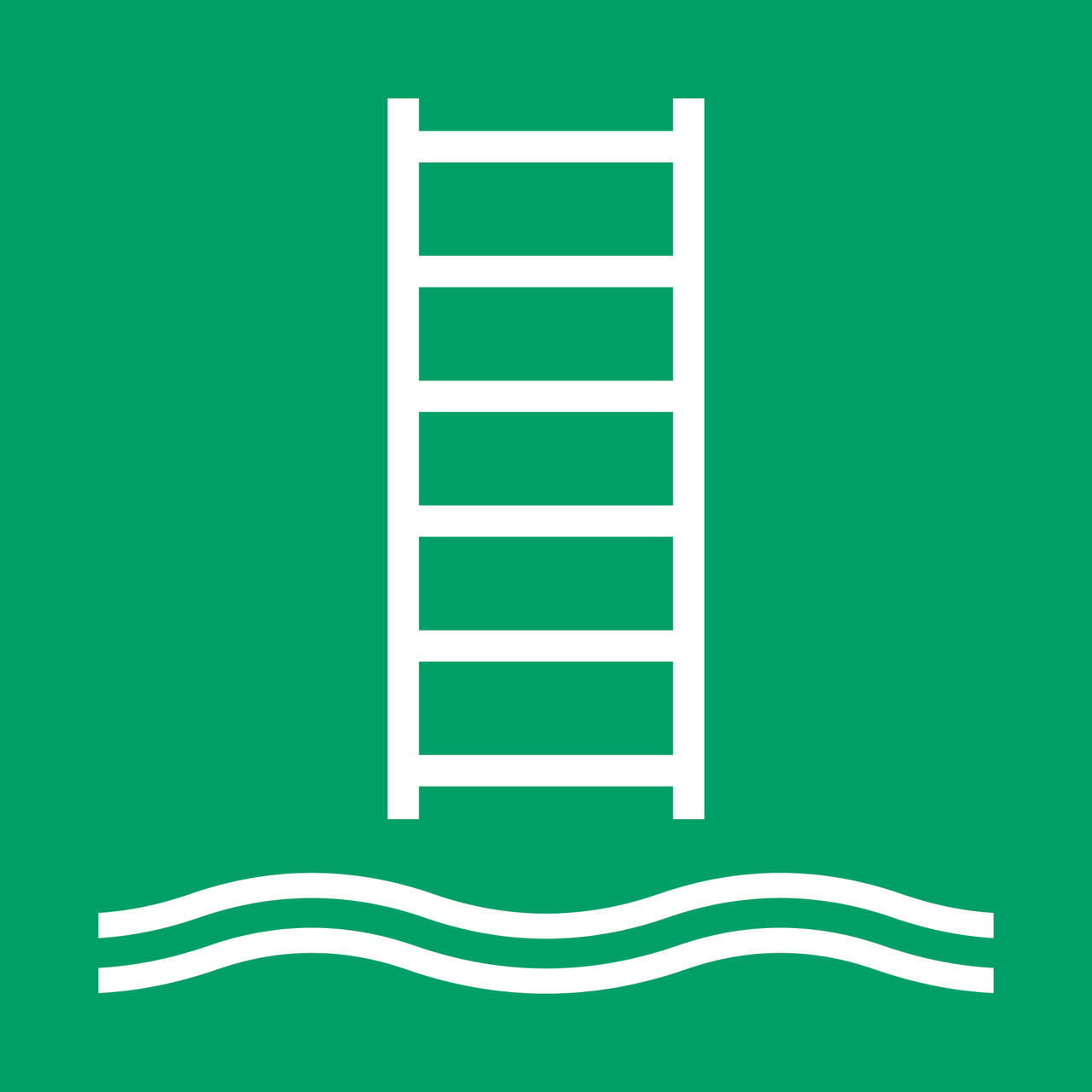 Säkerhetsskylt Embarkeringsstege, 300 x 300 mm