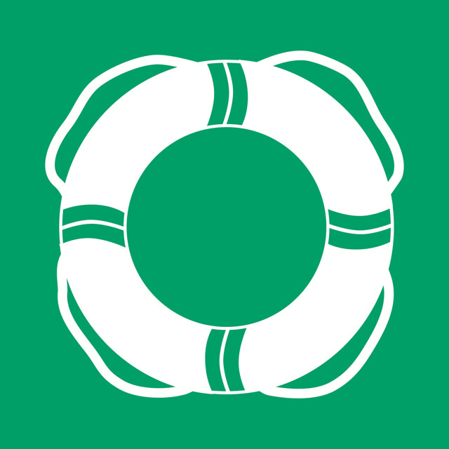 Säkerhetsskylt Vatten Livräddningsutrustning, 200 x 200 mm