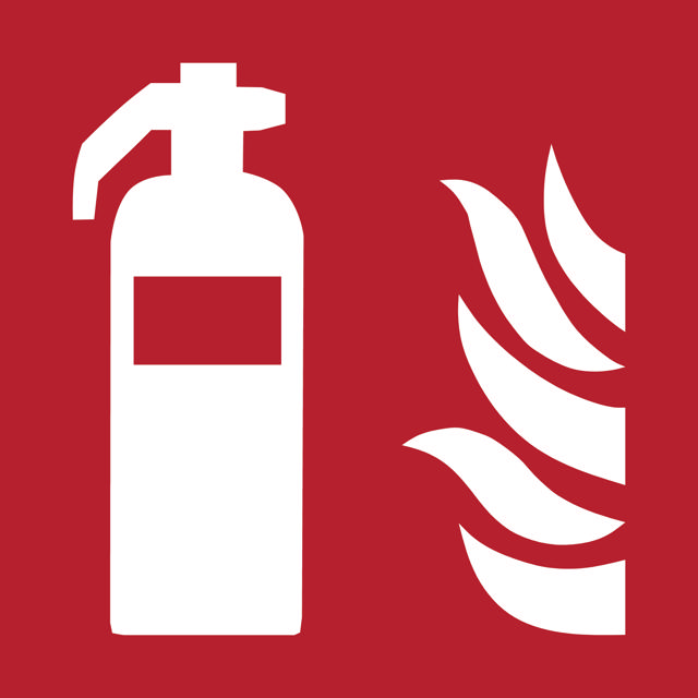 Säkerhetsskylt Brandsläckare, 300 x 300 mm