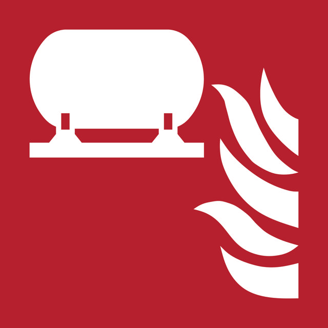 Säkerhetsskylt Fast Brandsläckningsinstallation, 300 x 300 mm