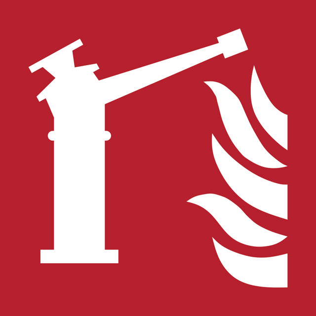 Säkerhetsskylt Brandövervakning, 300 x 300 mm