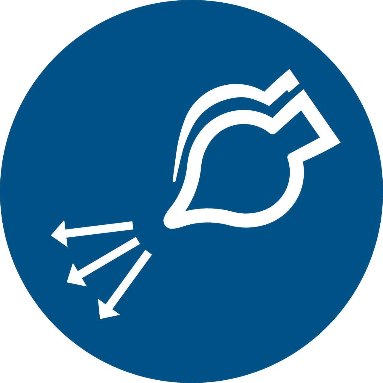 Säkerhetsskylt Starta lufttillförsel i startsekvens, 200 mm