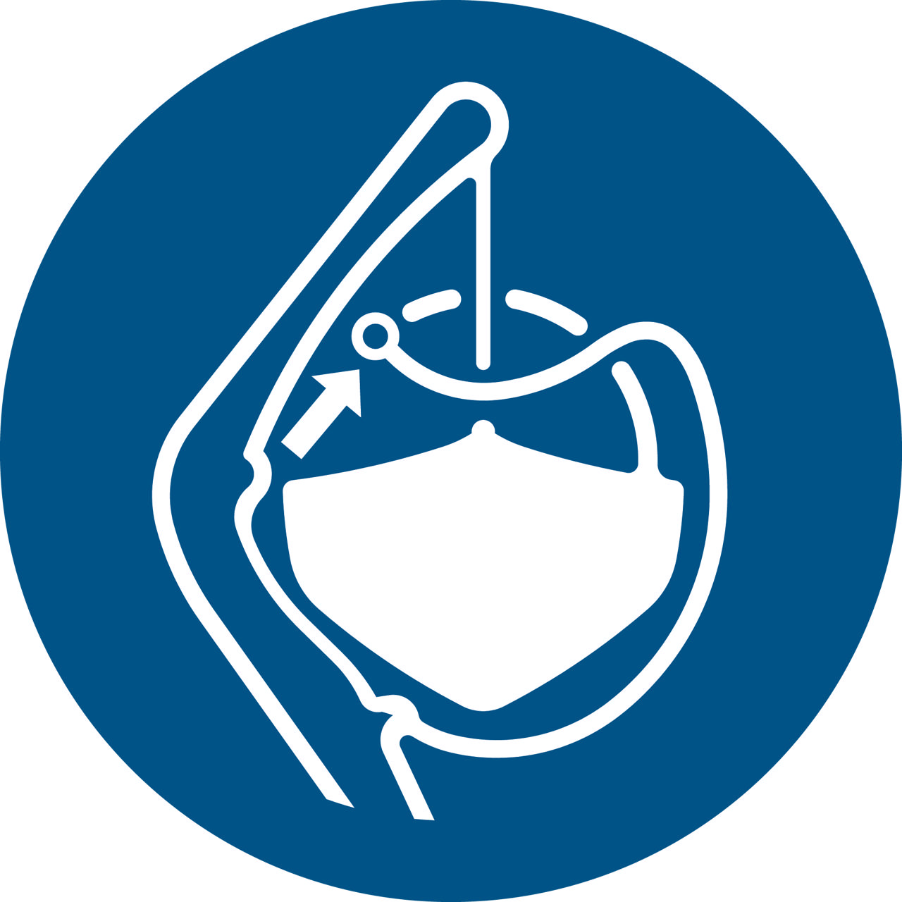 Säkerhetsskylt Frigör Livbåtsfästen i Utsättningssekvens, 100 mm