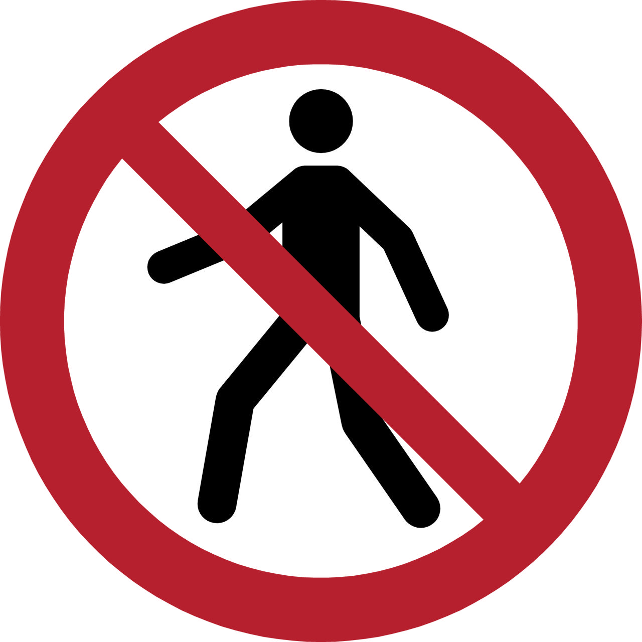 Säkerhetsskylt Ingen Genomfart, 100 mm