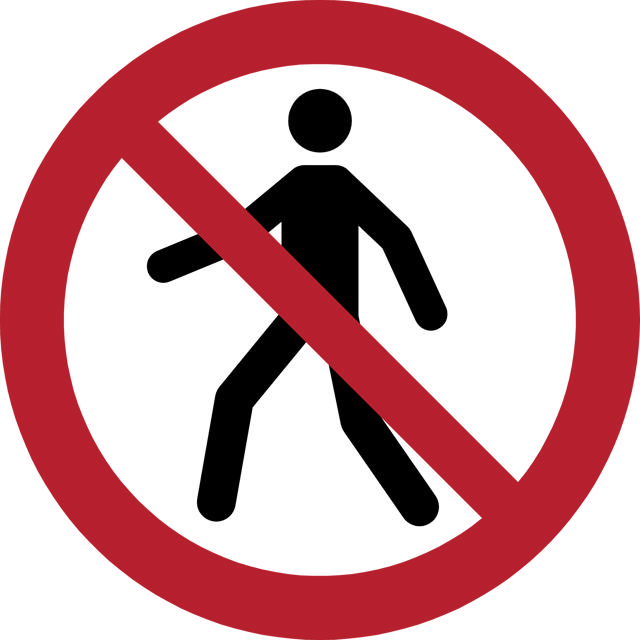 Säkerhetsskylt Ingen Genomfart, 100 mm