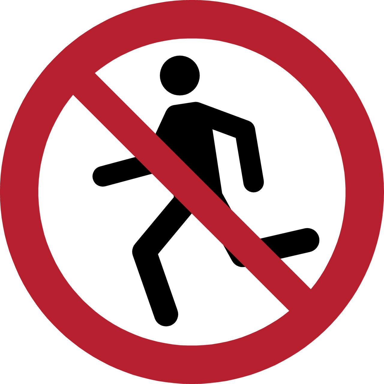 Säkerhetsskylt Ingen Löpning, 300 mm