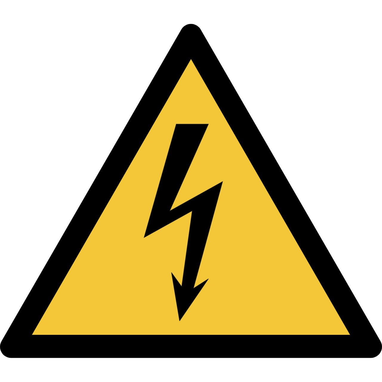 Säkerhetsskylt Varning Elektricitet, 200 x 176 mm