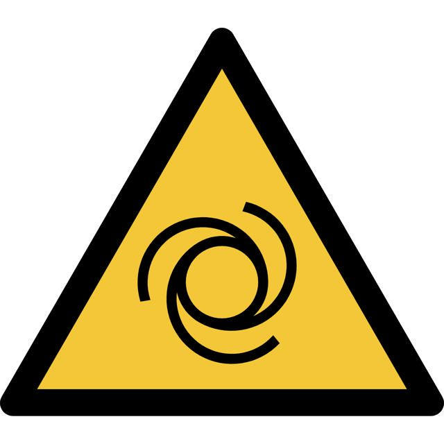 Säkerhetsskylt Varning Automatisk Start, 200 x 176 mm