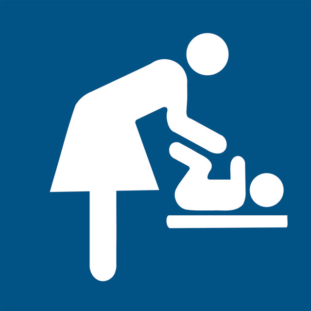 Skylt för skötbord, 100 x 100 mm