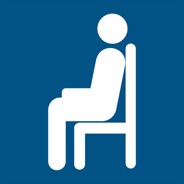 Väntrumsskylt, 100 x 100 mm