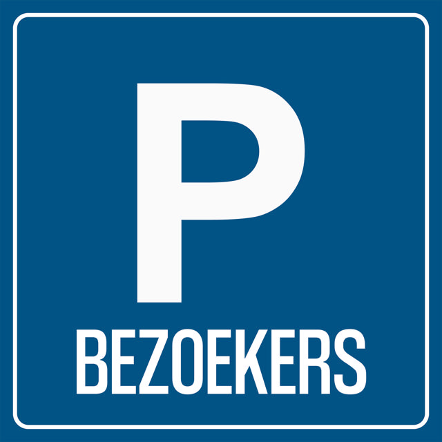 Skylt för besöksparkering, 200 x 200 mm