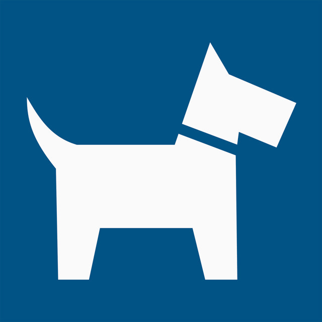 Hundskylt, 150 x 150 mm