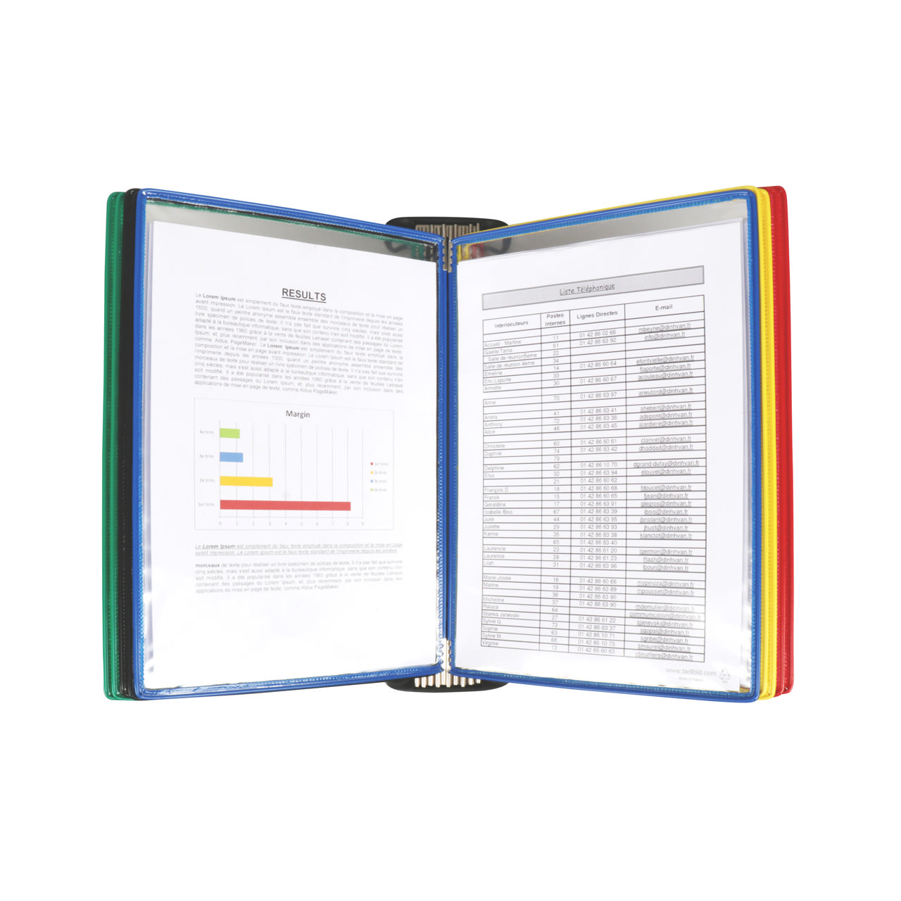 Tarifold Pro Väggdokumentvisningssystem, A4, 10 Fickor
