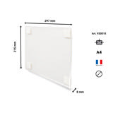 Självhäftande skylthållare i akryl, permanent, A4