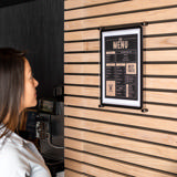 Akrylväggskylthållare med A4 Magneto Ram Display Fick