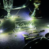 Anpassningsbar akryl bordsplaceringskort, rektangulär