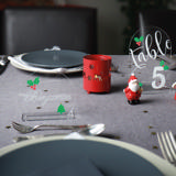 Anpassningsbar akryl bordsplaceringskort, rund