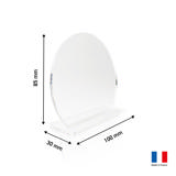 Anpassningsbar akryl bordsplaceringskort, rund