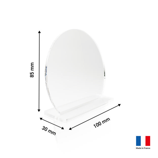 Anpassningsbar akryl bordsplaceringskort, rund