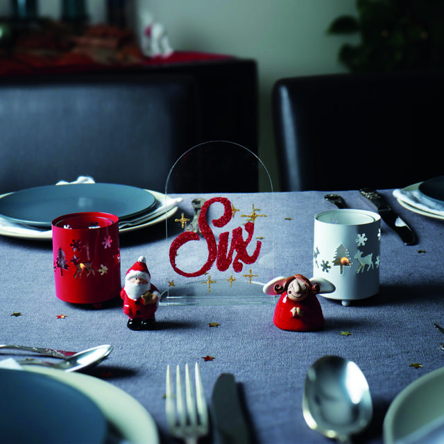 Anpassningsbar akryl bordsnummerskylt, rund