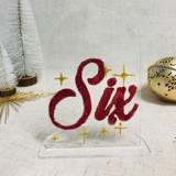 Anpassningsbar akryl bordsnummerskylt, rund