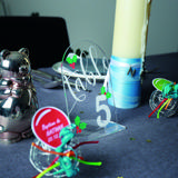 Anpassningsbar akryl bordsnummerskylt, rund