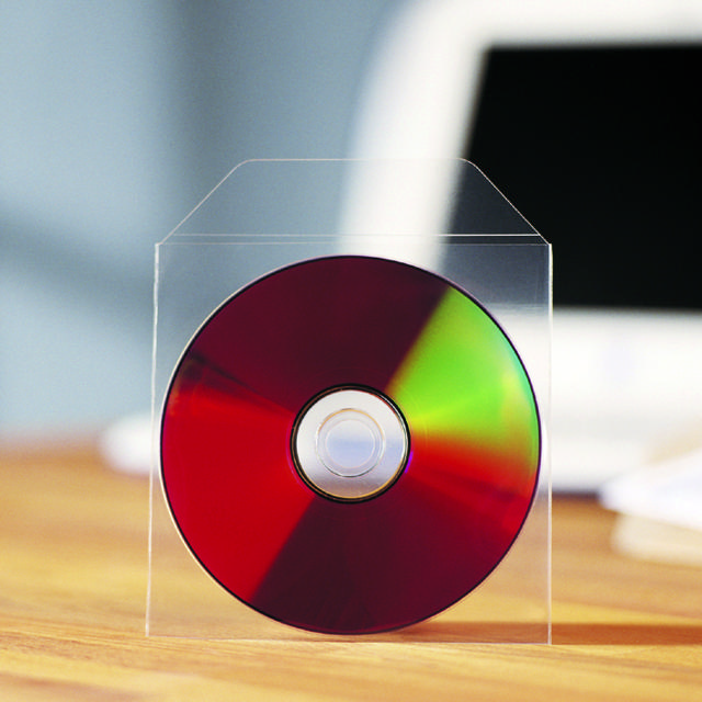 Icke-adhesiv CD-ficka med klaff