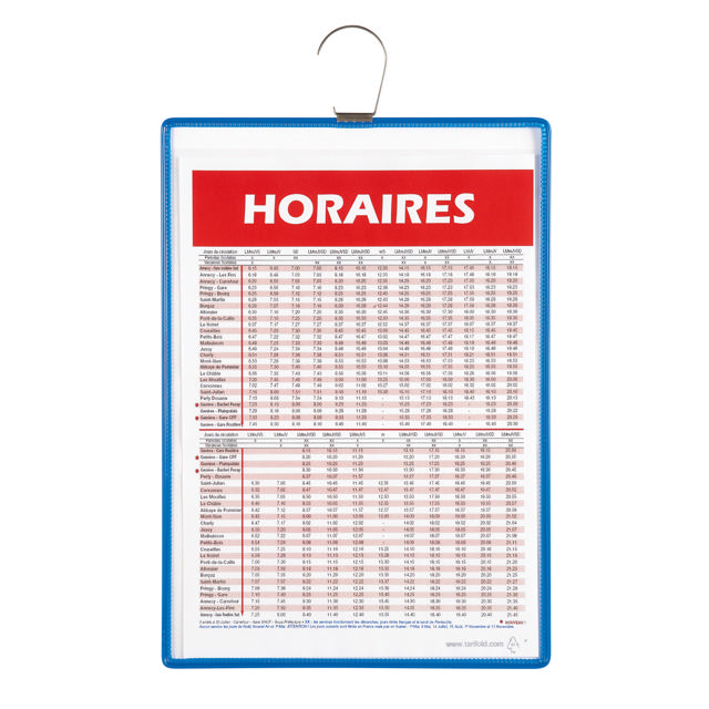 Tarifold-ficka med krok, A5, ståendeformat