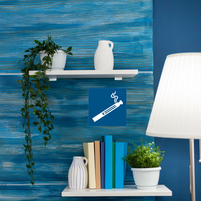 E-cigarett/Vape Tillåten Skylt, 100 x 100 mm