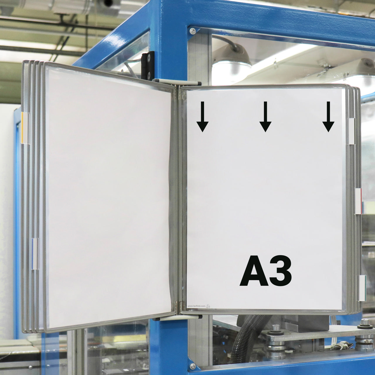 Tarifold metallväggdokumentdisplaysystem, A3, 10 fickor