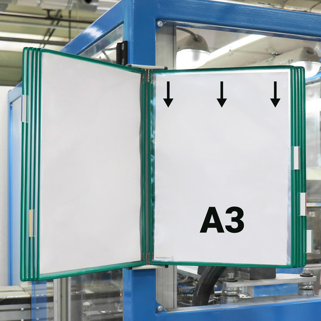 Tarifold metallvägg dokumentdisplaysystem, A3, 10 fickor
