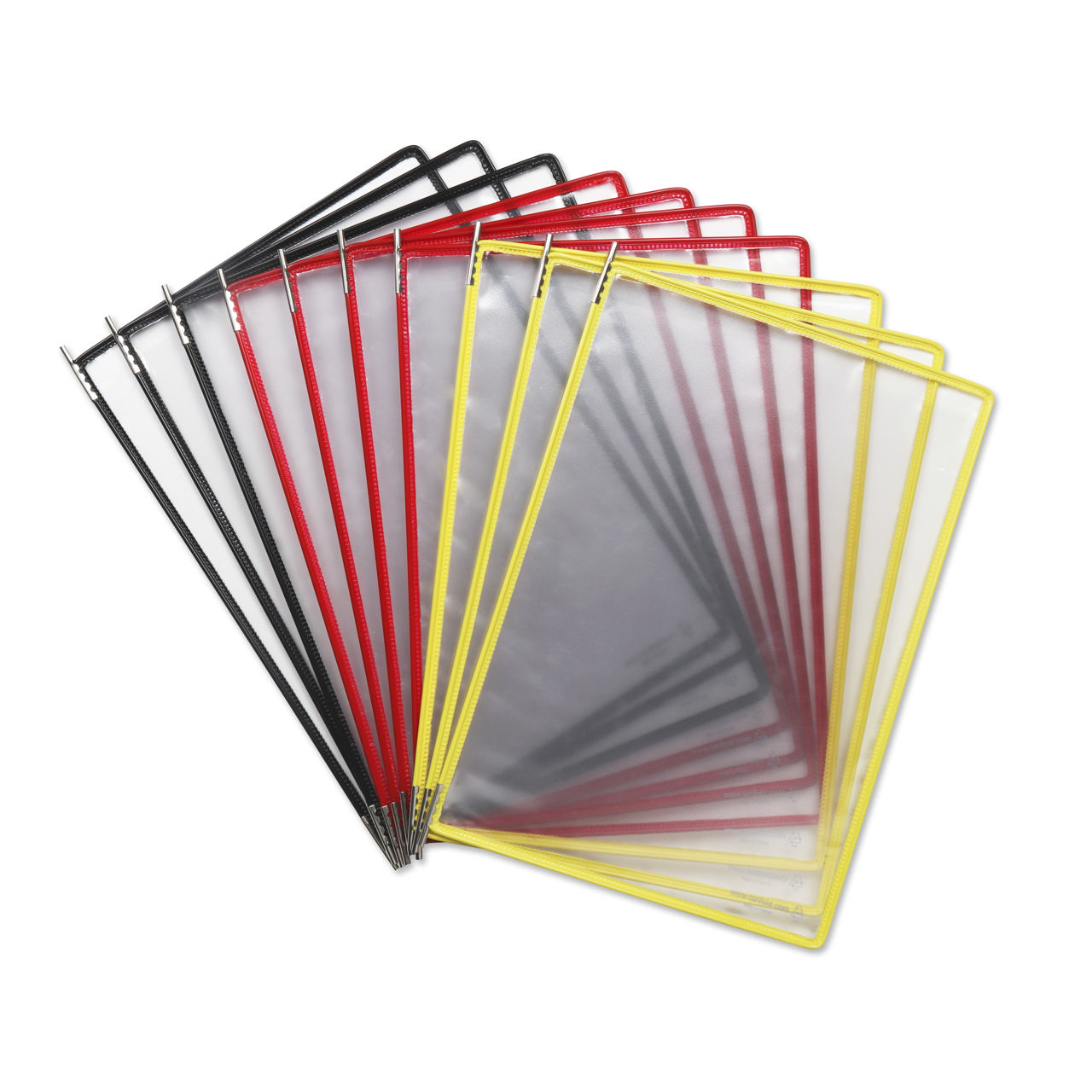 Tarifold metallväggdokumentdisplaysystem, A4, 10 fickor, Tysklands färger