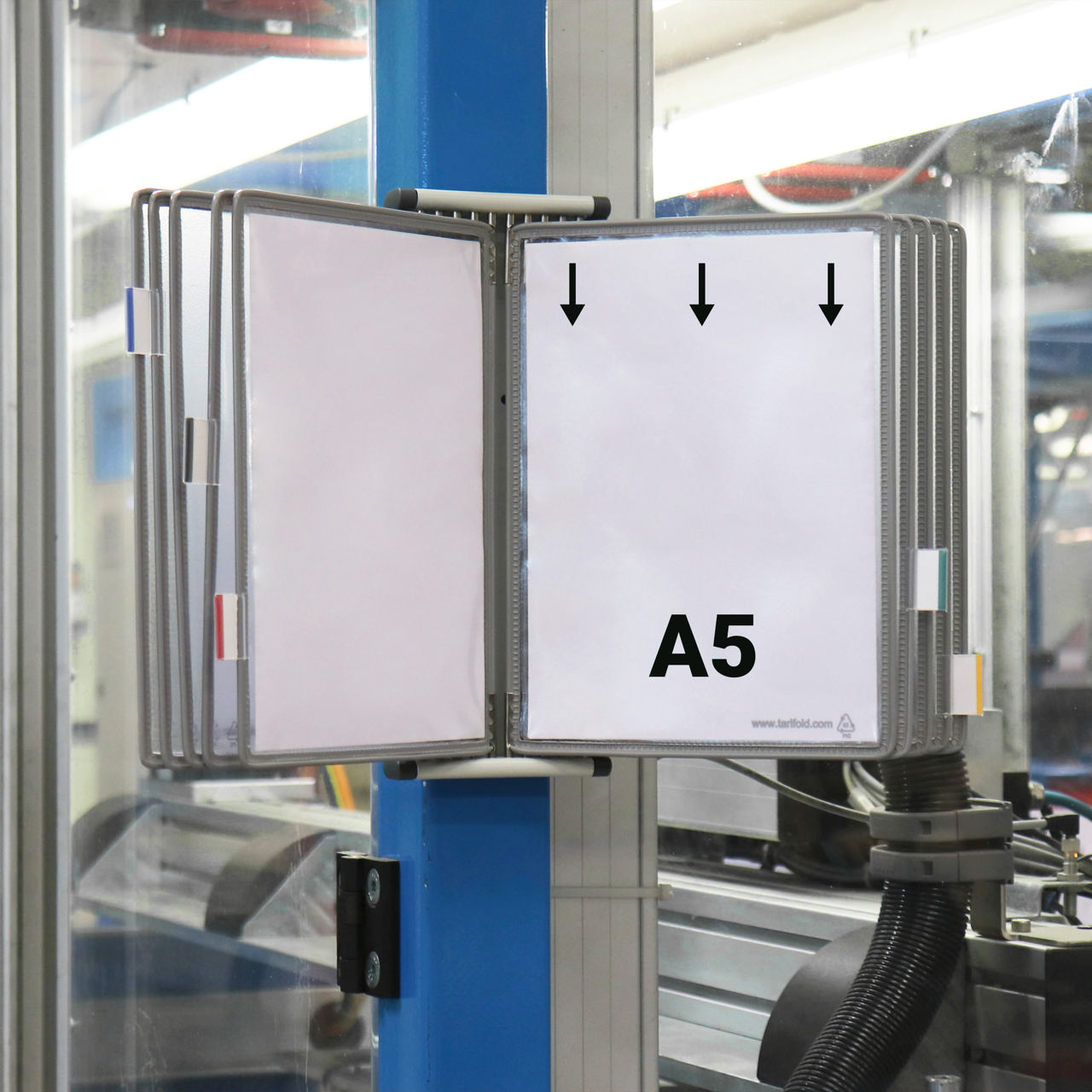 Tarifold metallväggdokumentdisplaysystem, A5, 10 fickor