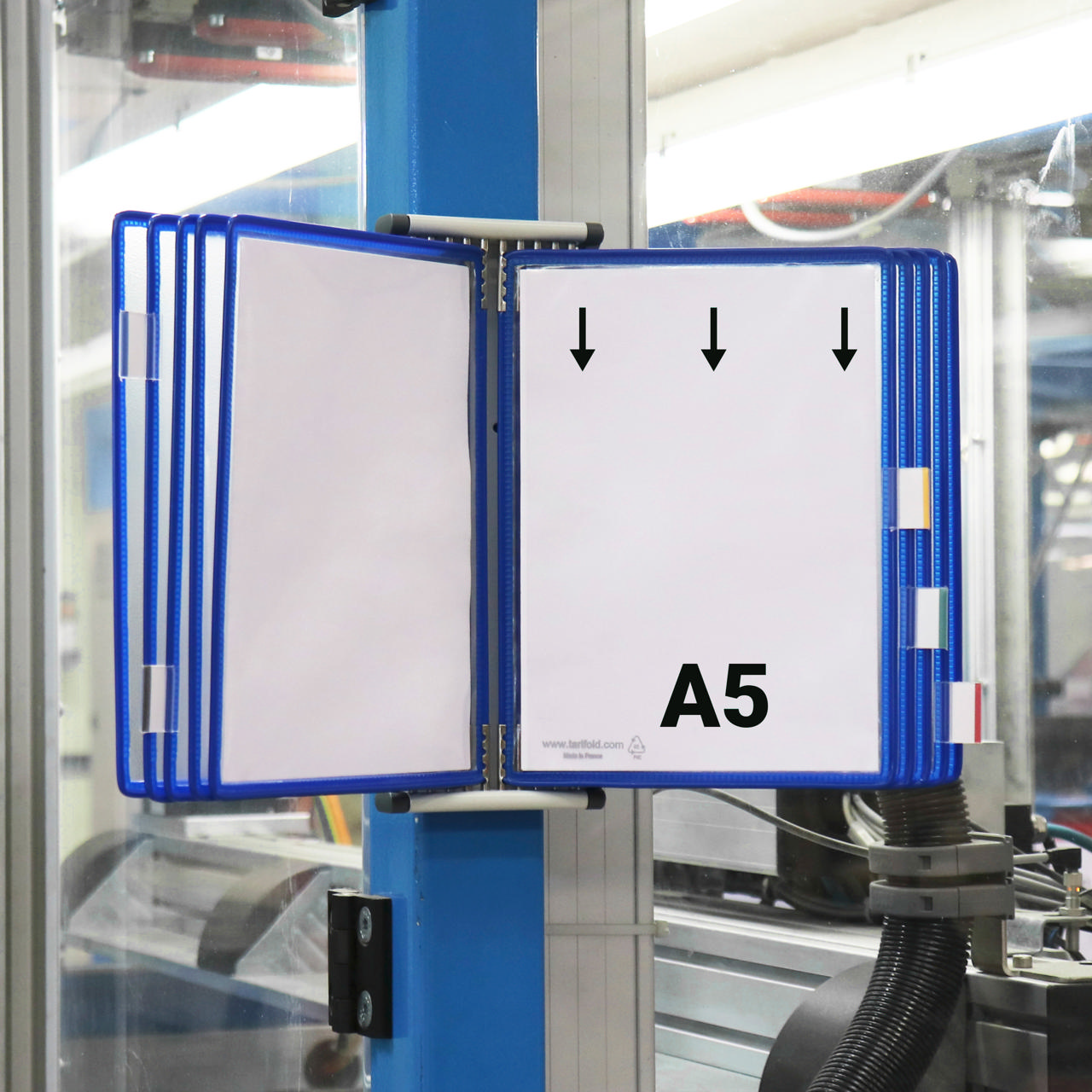 Tarifold metallväggdokumentdisplaysystem, A5, 10 fickor