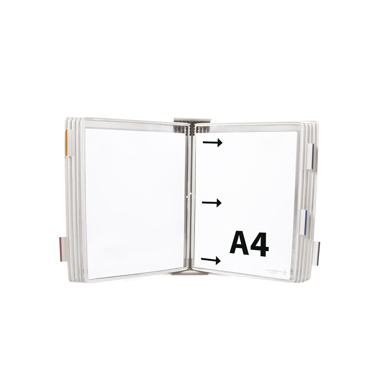 Tarifold Metal Väggdokumentdisplay Utbyggnadssats, A4, 10 Fickor, Vänstersidig Inmatning